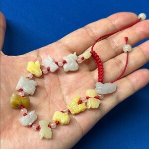 🖤Chinese zodiac💕12 jade charms bracelet